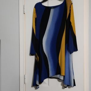 Alfani Blue Linear Swing Top